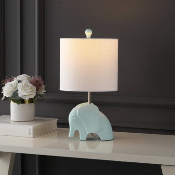 Koda Eclectic Southwestern Resin/Iron Elephant LED Kids Table Lamp - JONATHAN Y